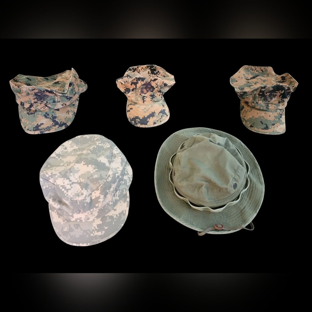 Vintage Bundle Camouflage Military Hats Collection PRE-OWNED
